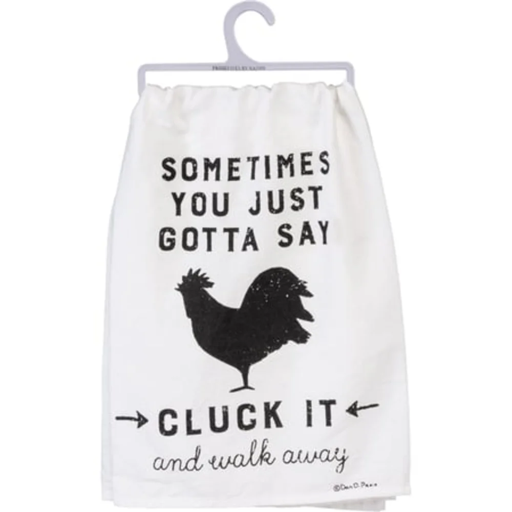 Primitives by Kathy Cluck It and Walk Away Kitchen Towel Funny NWT